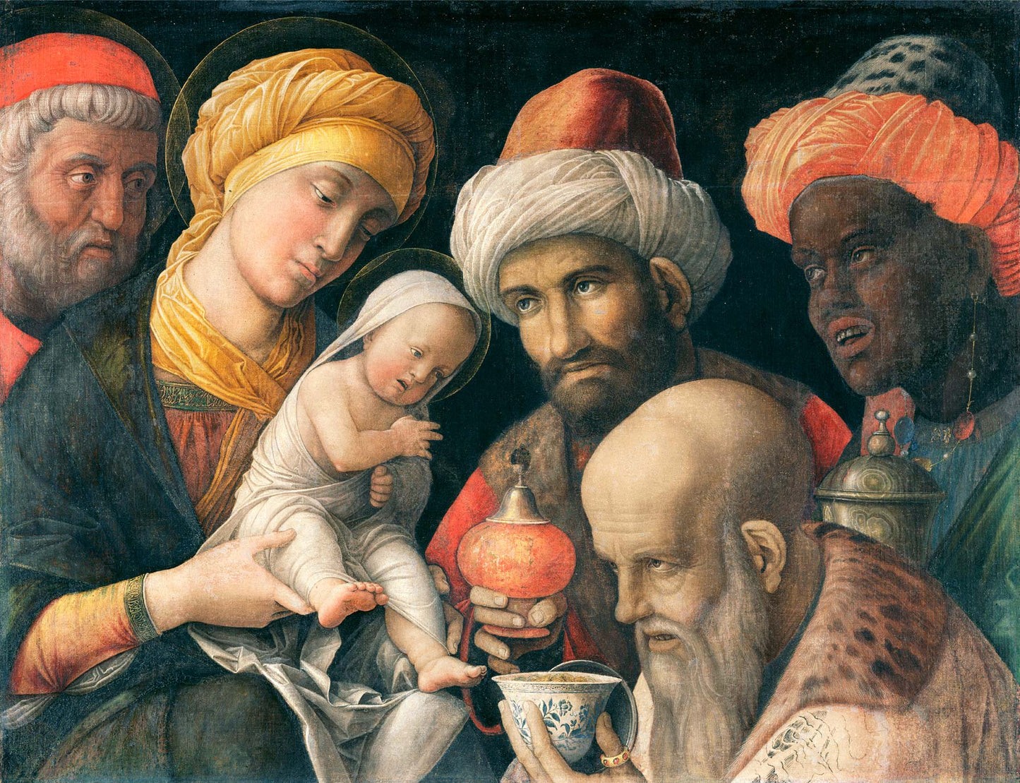 Adorazione dei Magi 1497 di Andrea Mantegna su pregiata carta Amalfi