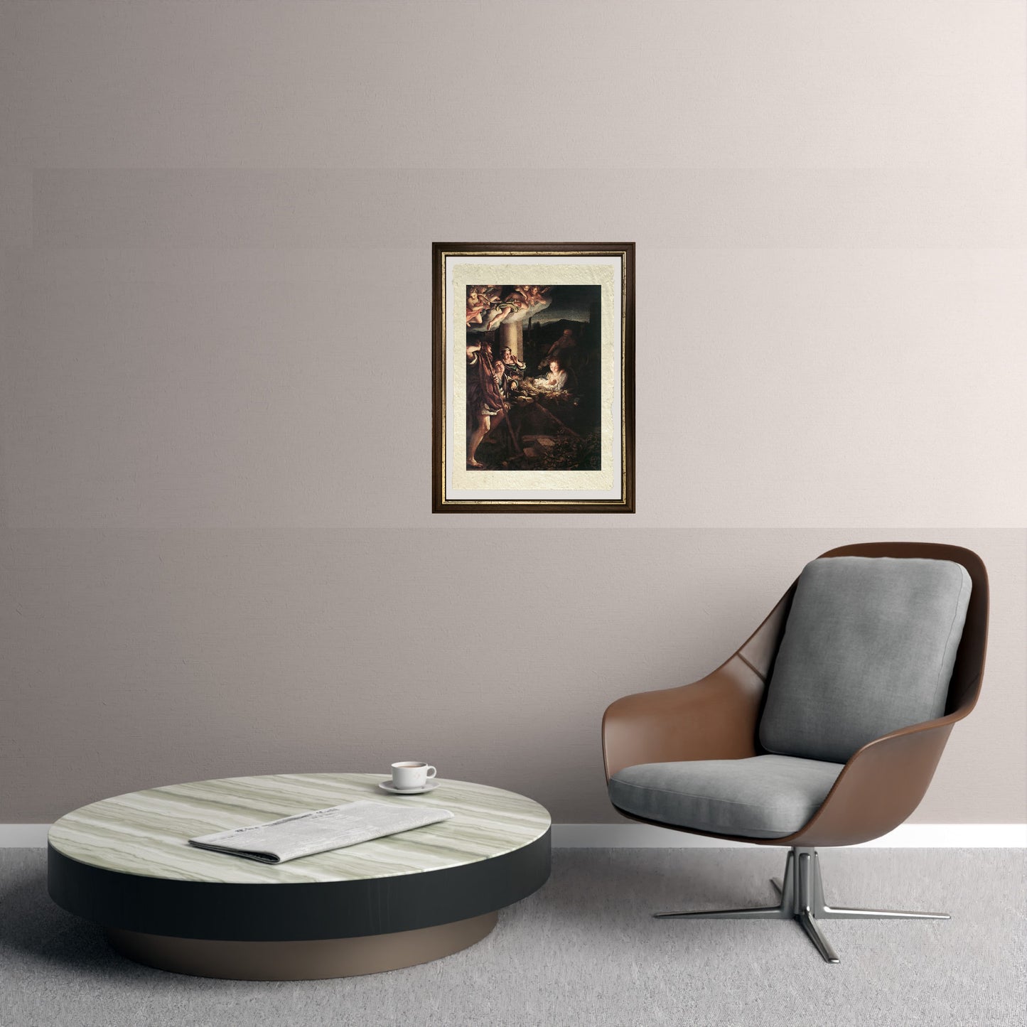 Adorazione dei pastori - Correggio - Antonio Allegri su pregiata carta Amalfi