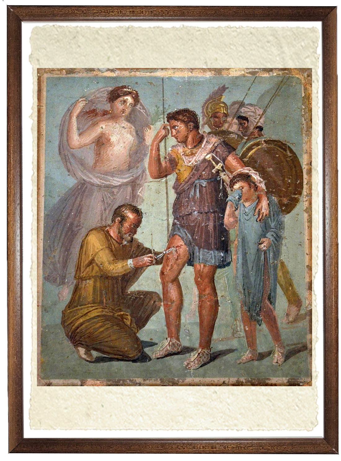 Pompei. Affresco con Enea ferito