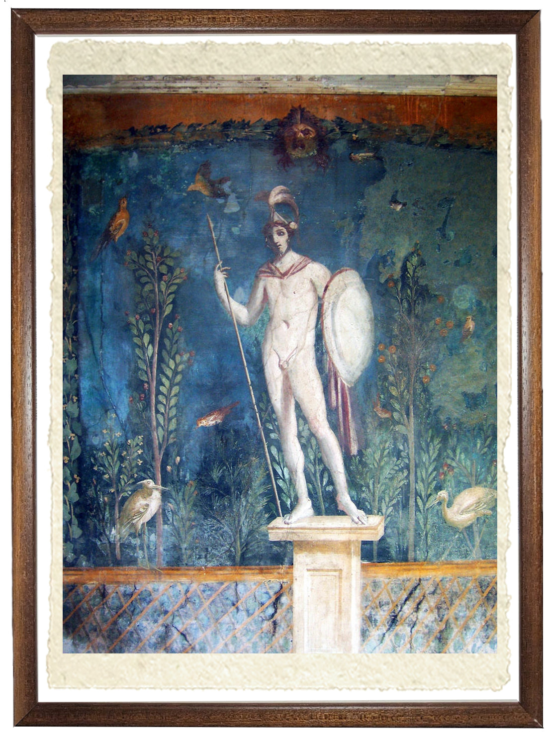 Pompei. Affresco di una statua di Marte