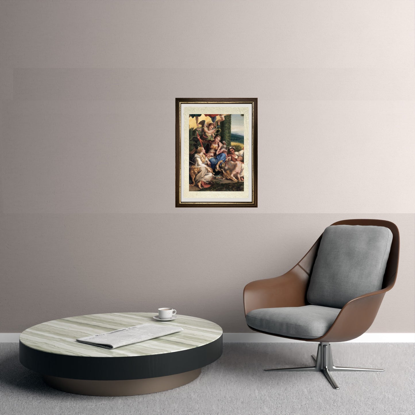 Allegoria della Virtù - Correggio - Antonio Allegri su pregiata carta Amalfi