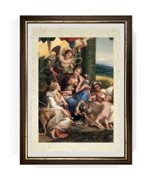 Allegoria della Virtù - Correggio - Antonio Allegri su pregiata carta Amalfi