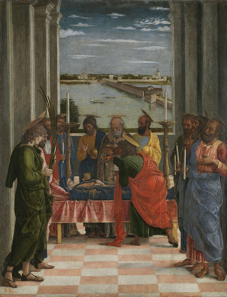 Morte della Vergine di Andrea Mantegna su pregiata carta Amalfi