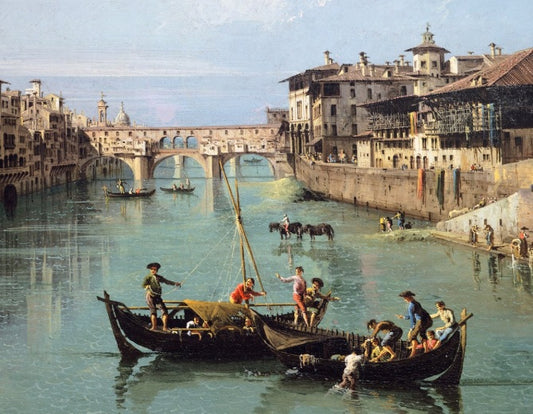 Arno e Ponte Vecchio in Firenze - Bernardo Bellotto
