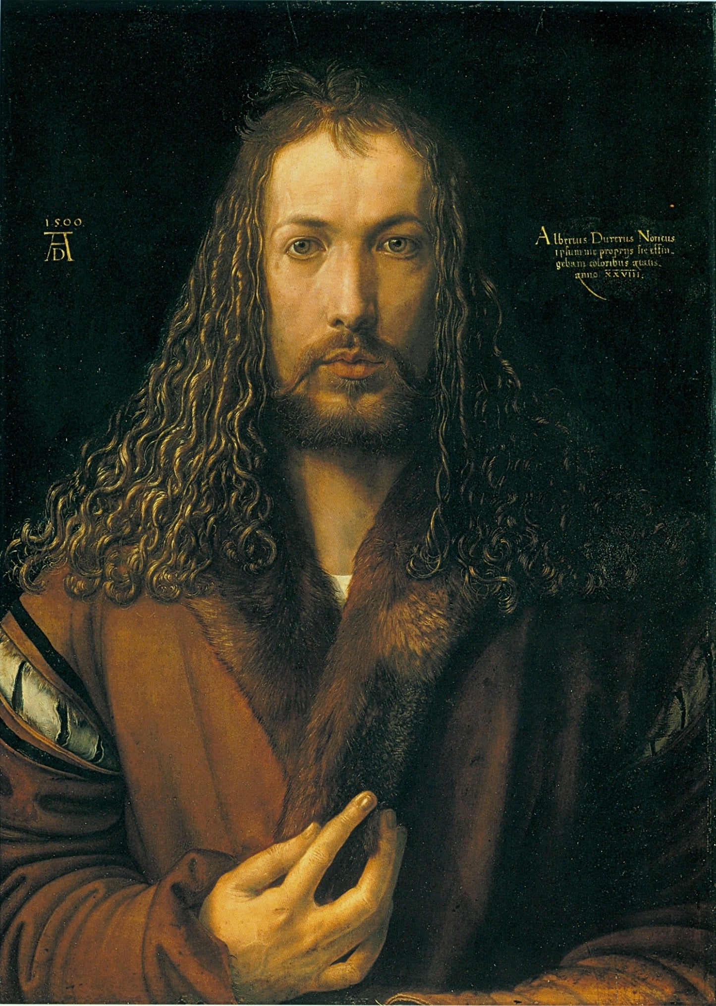 Autoritratto con pelliccia - Albrecht Dürer su pregiata carta Amalfi