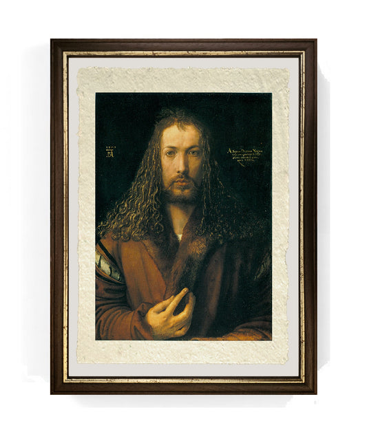 Autoritratto con pelliccia - Albrecht Dürer su pregiata carta Amalfi