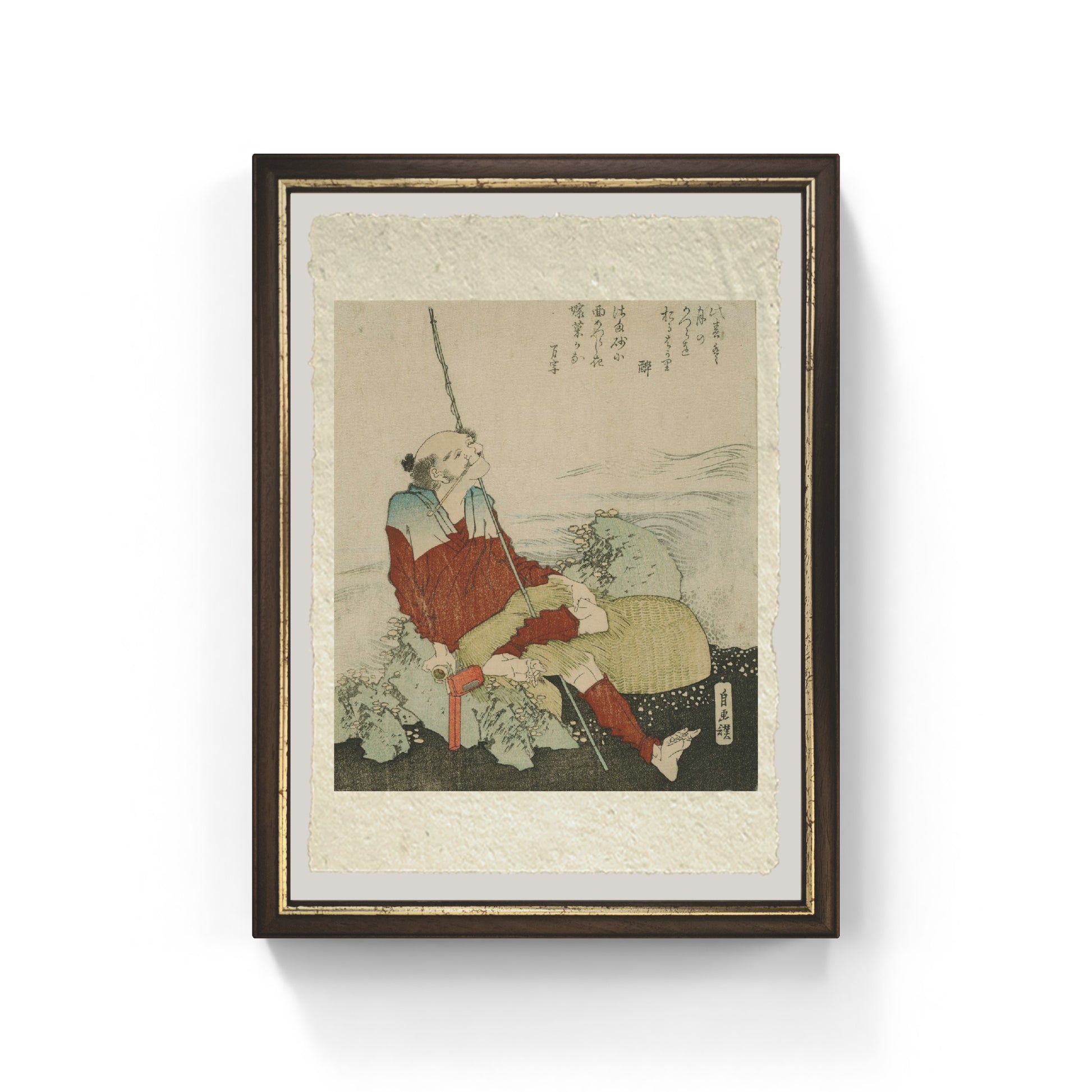 Riproduzione su carta Amalfi Autoritratto come Pescatore di Katsushika Hokusai
