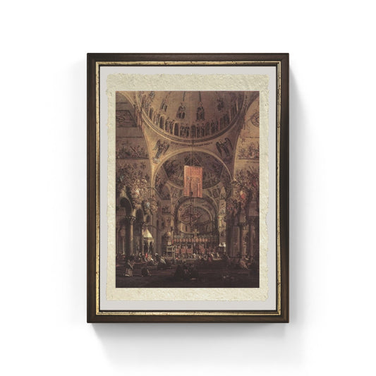 Basilica di San Marco dall'interno su carta Amalfi di Giovanni Antonio Canal detto Canaletto