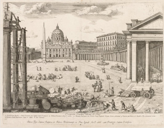 View of Rome with St. Peter's and Castel Sant' Angelo in the Distance, 1685 - Gaspare Vanvitelli - Gaspar van Wittel