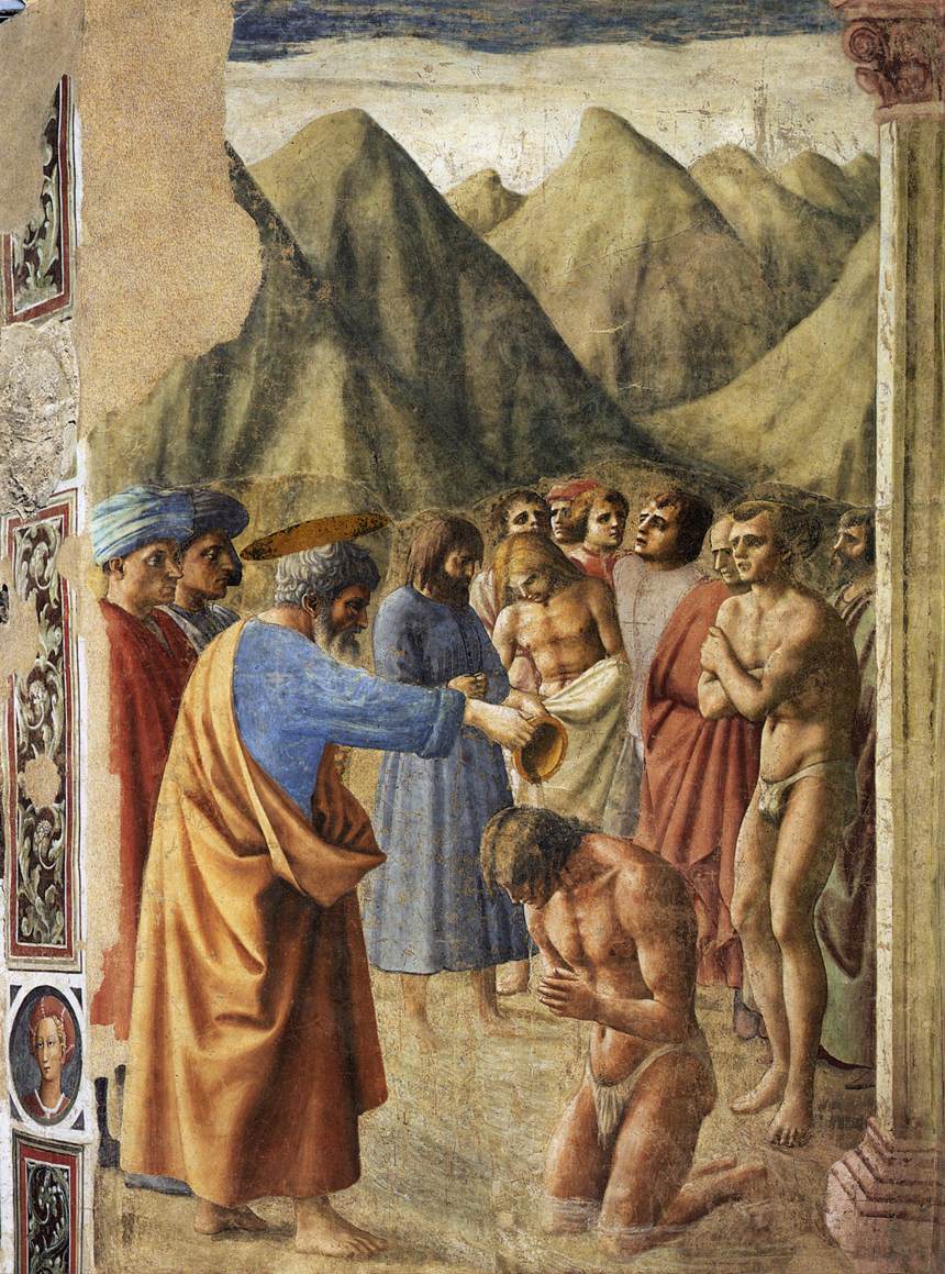 Il Battesimo dei neofiti di Masaccio