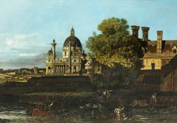 View of Rome with St. Peter's and Castel Sant' Angelo in the Distance, 1685 - Gaspare Vanvitelli - Gaspar van Wittel