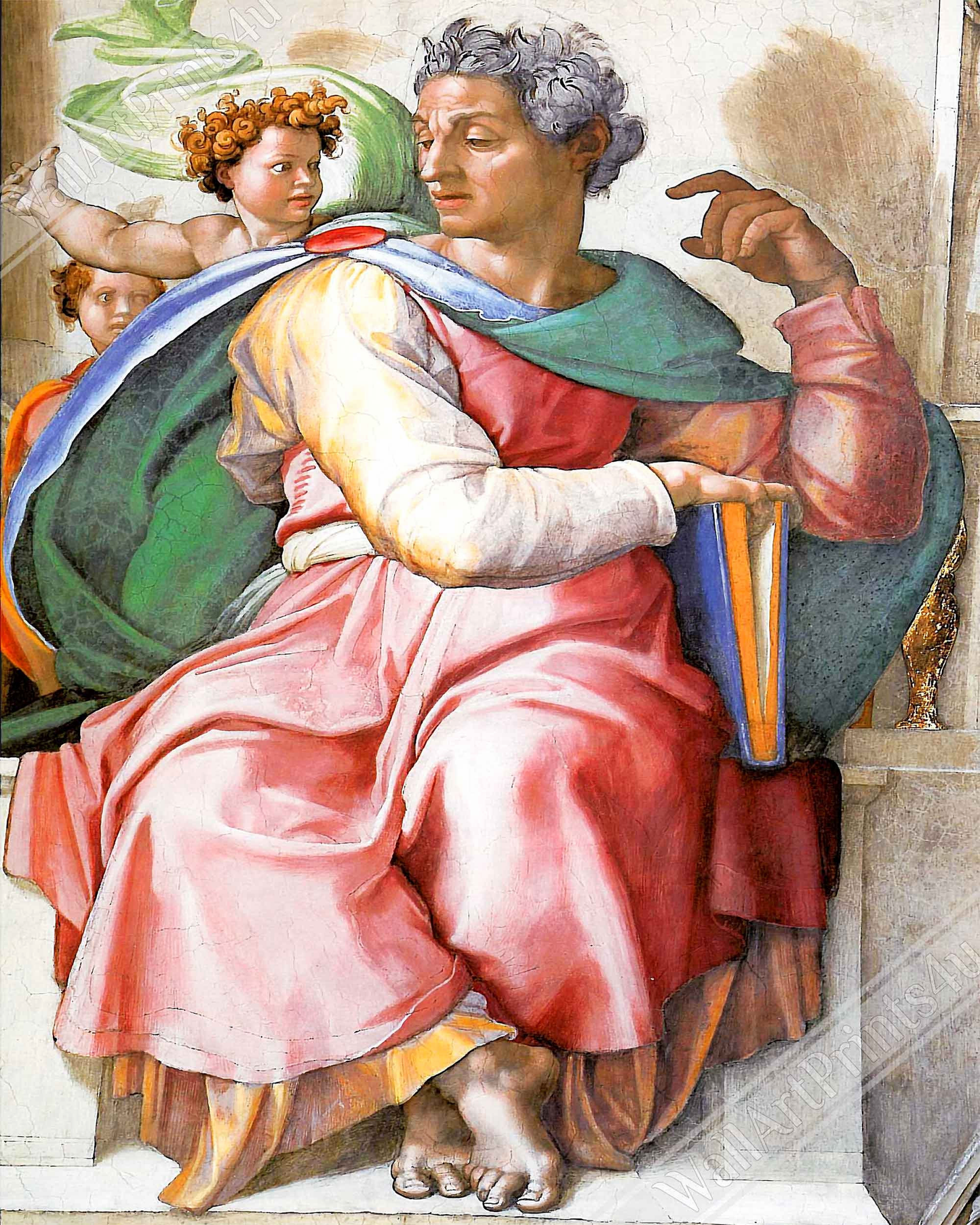 Il profeta Isaia di Michelangelo Buonarroti su pregiata carta Amalfi