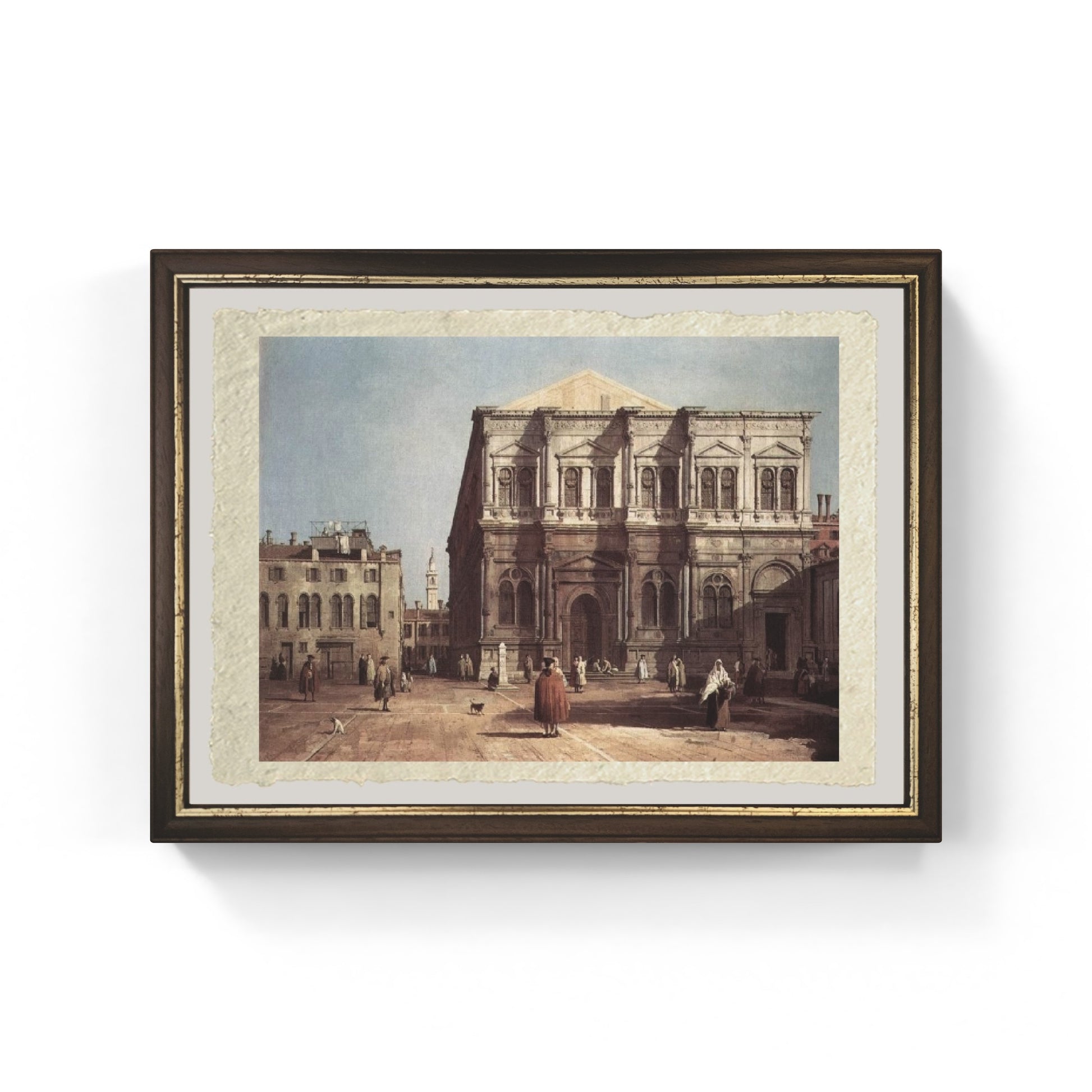 Campo San Rocco su carta Amalfi di Giovanni Antonio Canal detto Canaletto