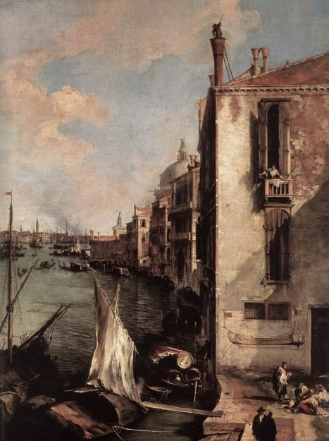 Canal Grande, vista verso est dal Campo San Vio (dettaglio) - Giovanni Antonio Canal detto Canaletto