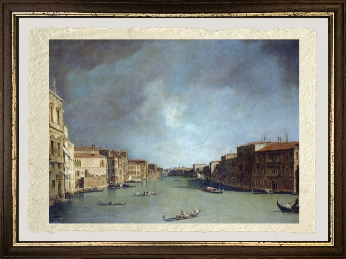 Dettaglio di Canal Grande di Giovanni Antonio Canal detto Canaletto su carta Amalfi