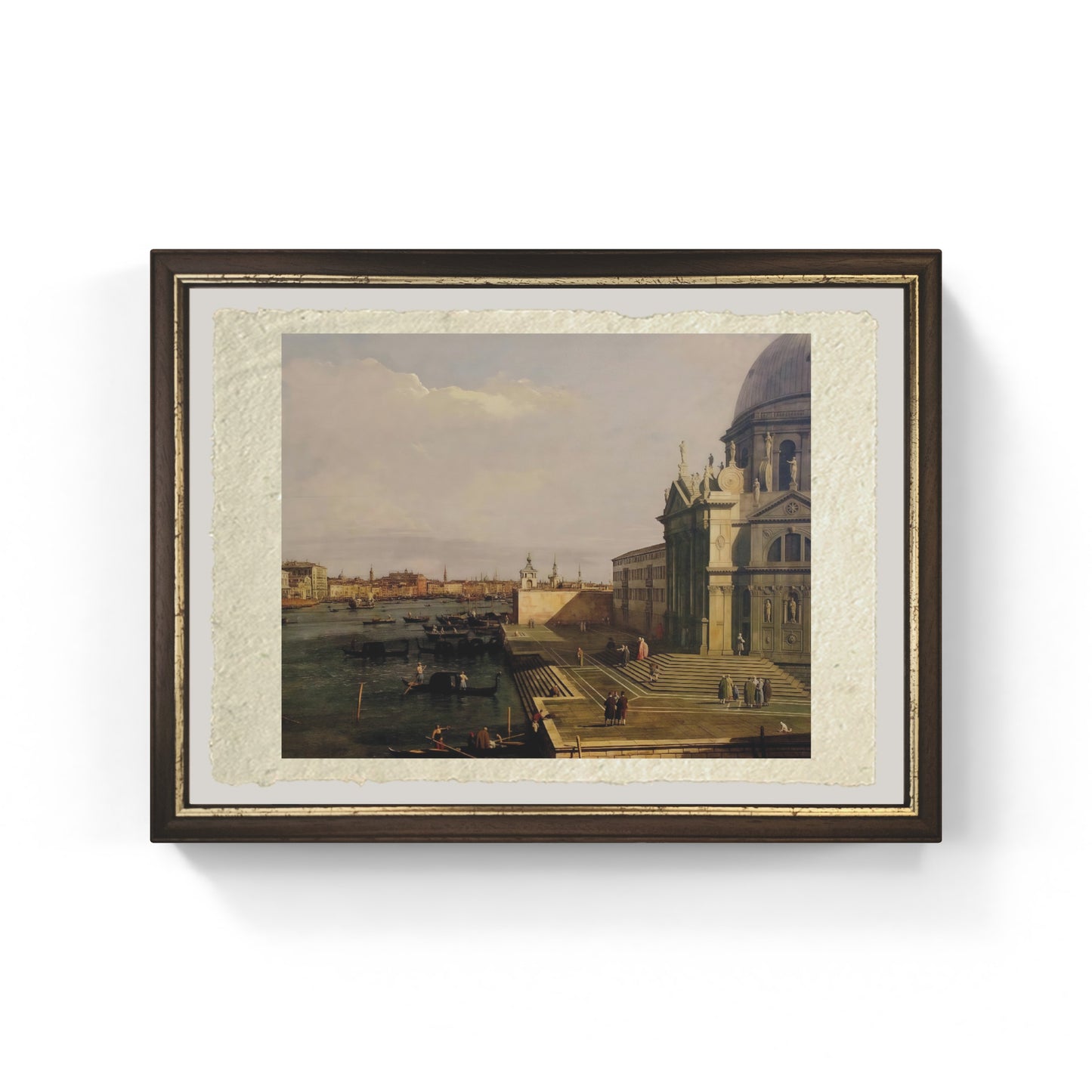 Il Canal Grande presso  la chiesa della Salute di Giovanni Antonio Canal detto Canaletto su carta Amalfi