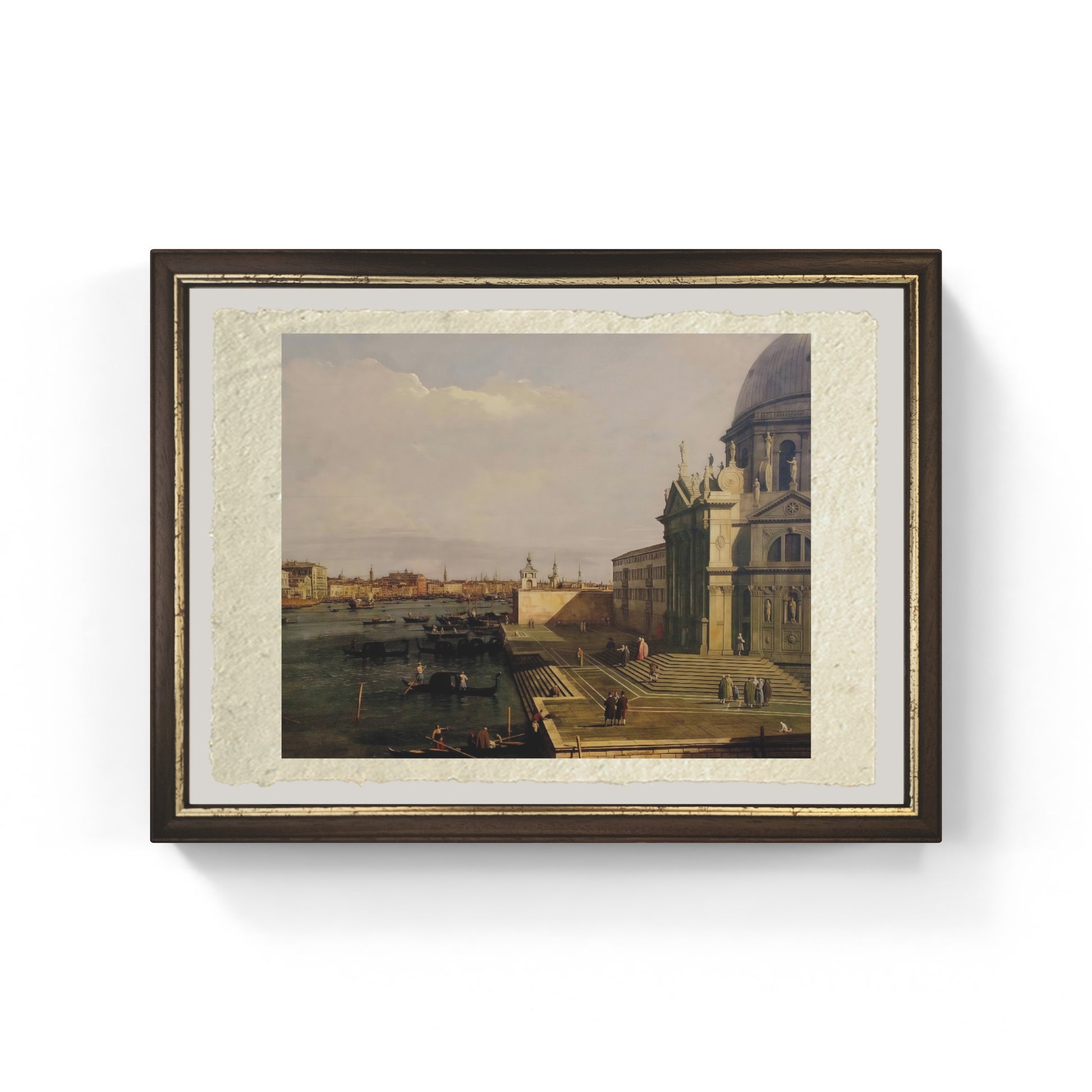 Il Canal Grande presso  la chiesa della Salute di Giovanni Antonio Canal detto Canaletto su carta Amalfi