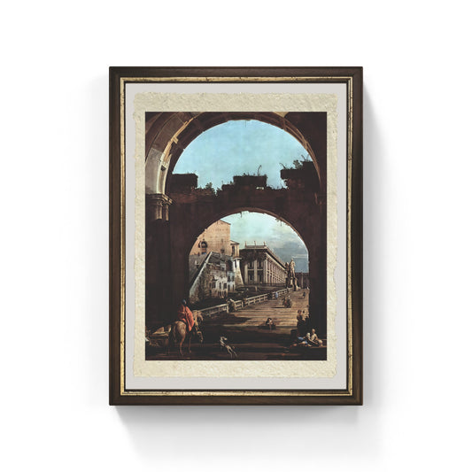 Capriccio Romano, Campidoglio di Giovanni Antonio Canal detto Canaletto su carta Amalfi