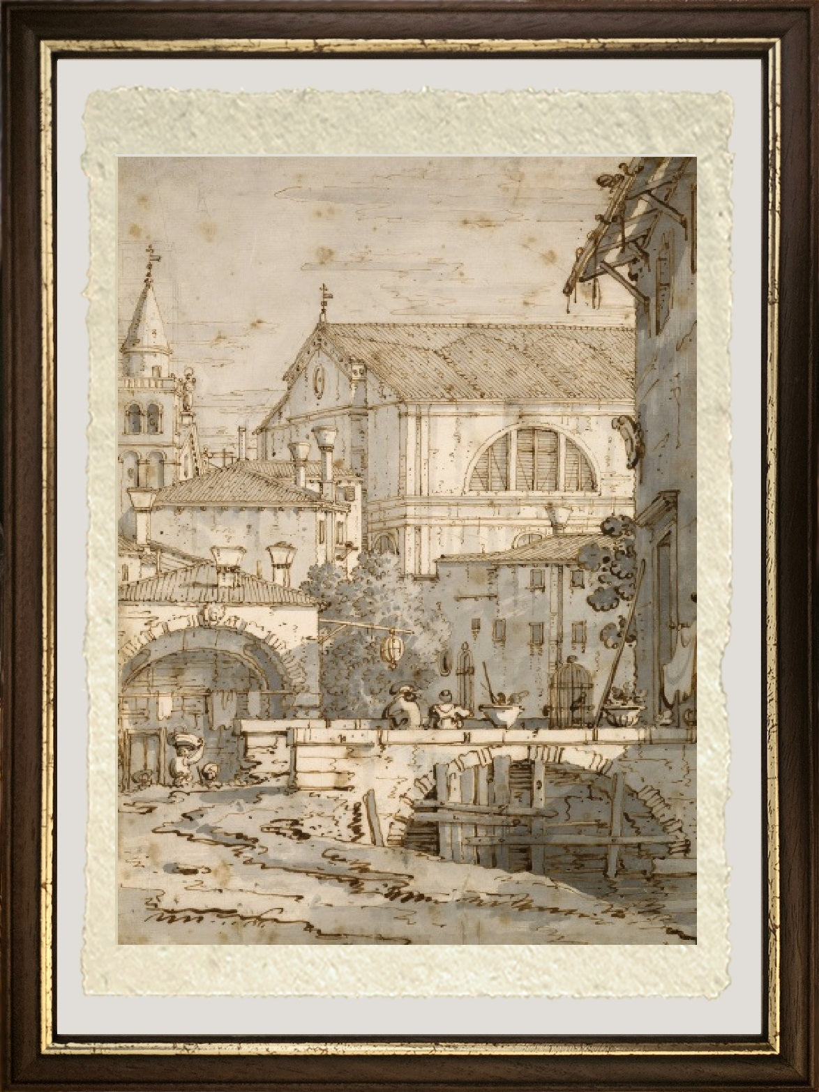 Architectural capriccio - Giovanni Antonio Canal known as Canaletto