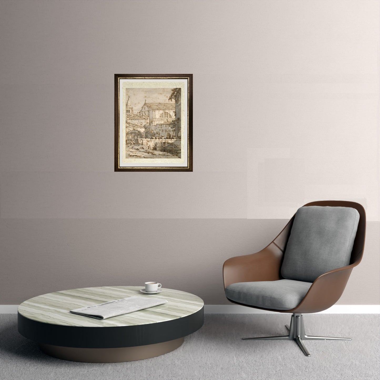 Architectural capriccio - Giovanni Antonio Canal known as Canaletto