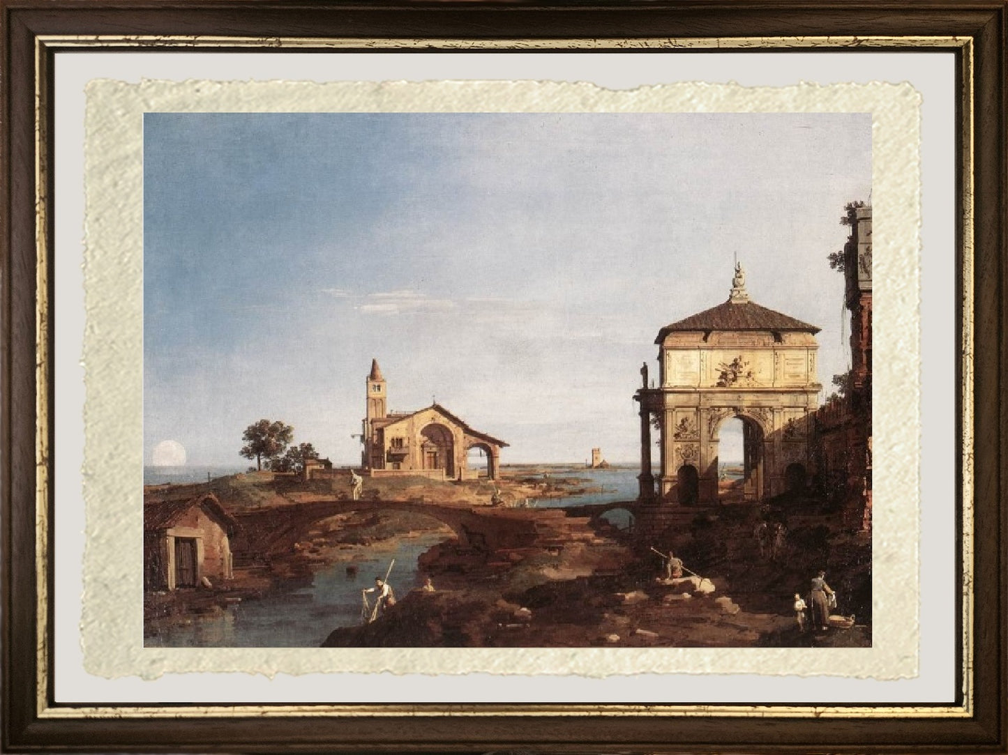 Capriccio with Venetian Motifs - Giovanni Antonio Canal known as Canaletto