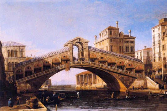 Capriccio del Ponte di Rialto con la Laguna - Giovanni Antonio Canal detto Canaletto