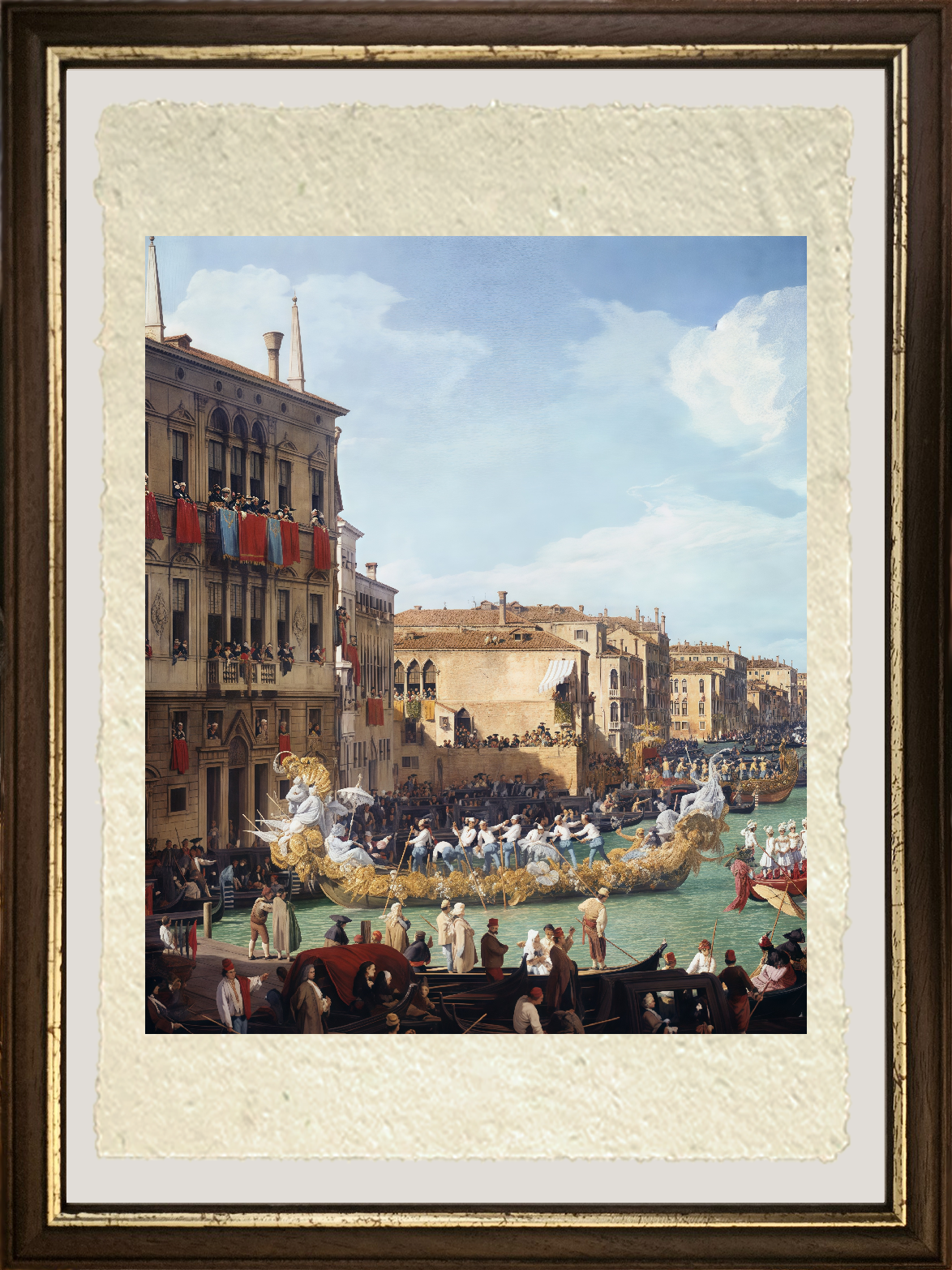 Dettaglio di Carnevale di Giovanni Antonio Canal detto Canaletto su carta Amalfi 