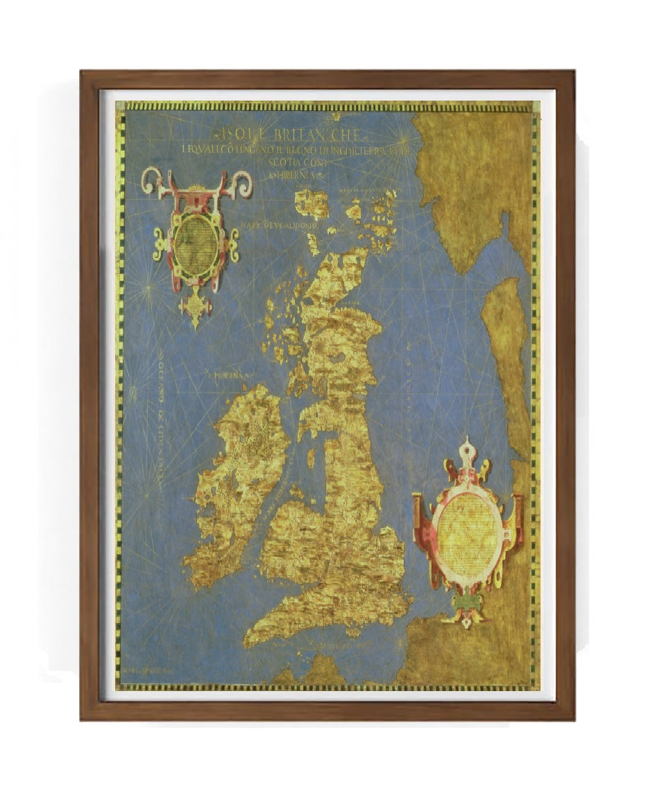 Carta delle Isole Britanniche del XVI secolo, 1575 - Stefano Bonsignori
