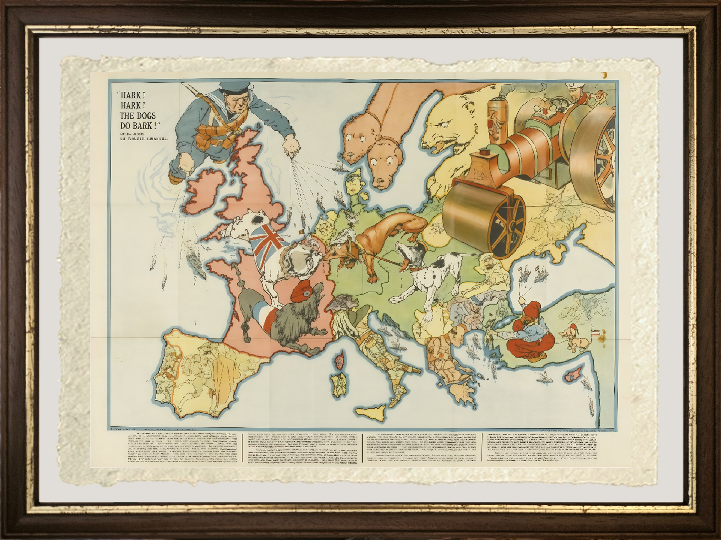 European satirical postcard, 1914