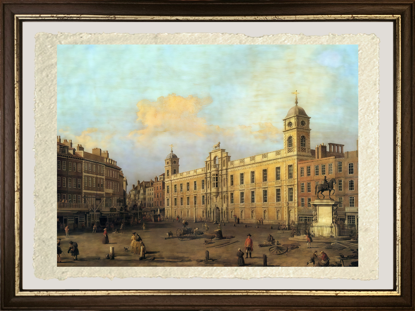 Dettaglio di Casa Northumberland di Giovanni Antonio Canal detto Canaletto su carta Amalfi