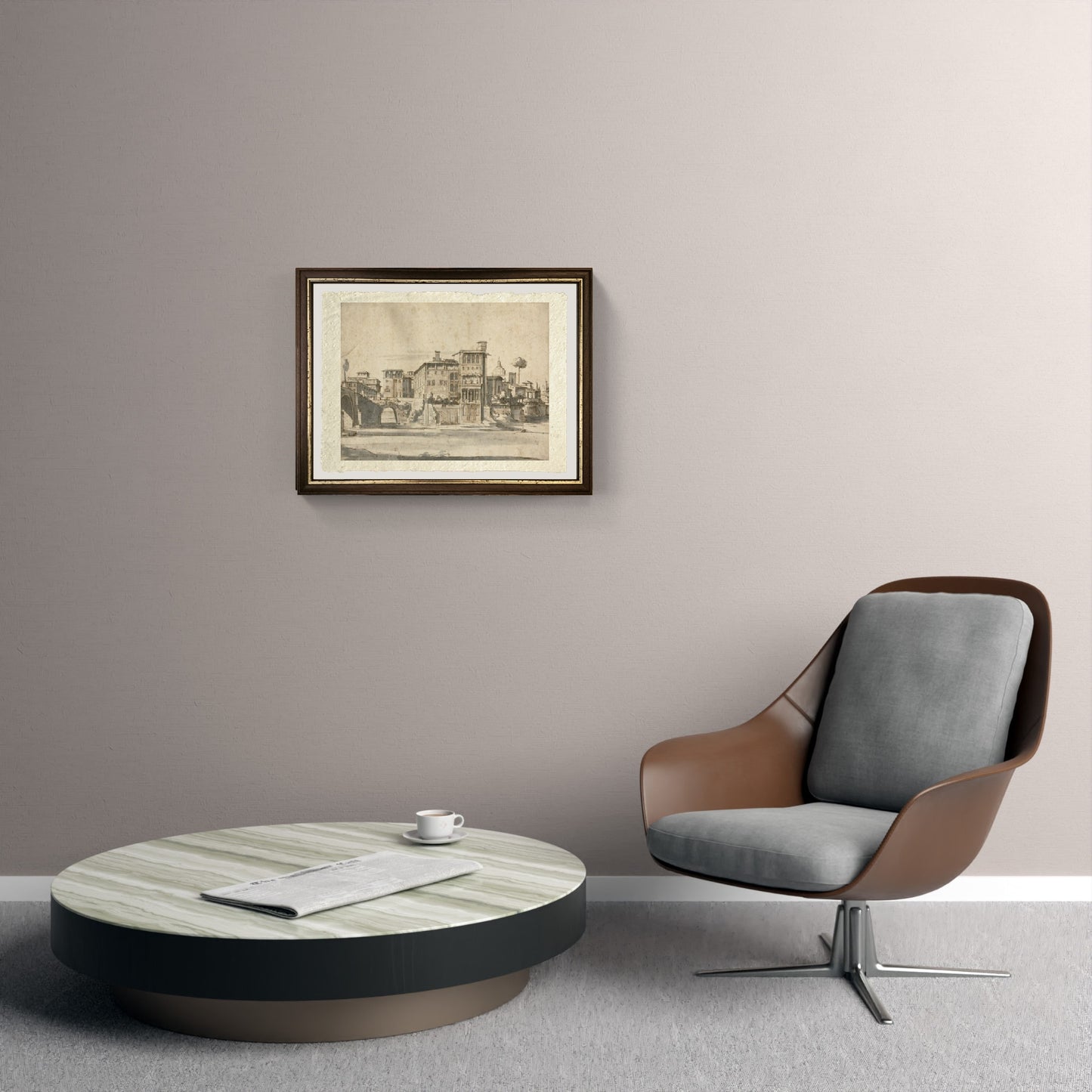 Houses on the Tiber -  Gaspare Vanvitelli - Gaspar van Wittel