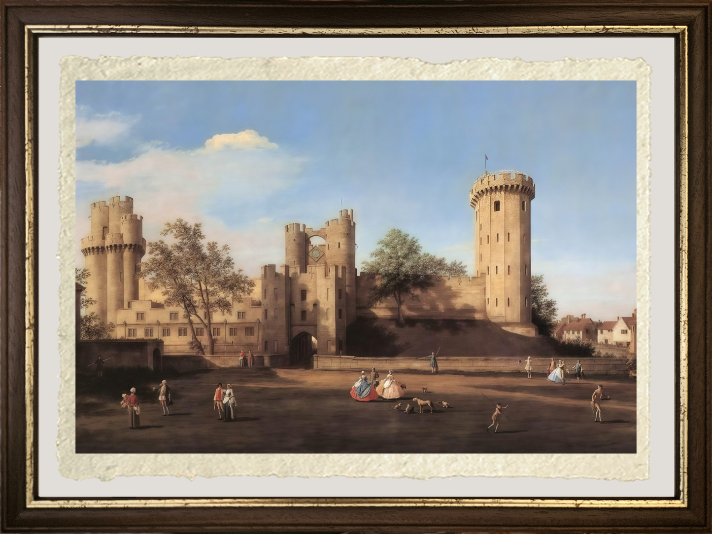 dettaglio di Castello di Warwick di Giovanni Antonio Canal detto Canaletto su carta Amalfi