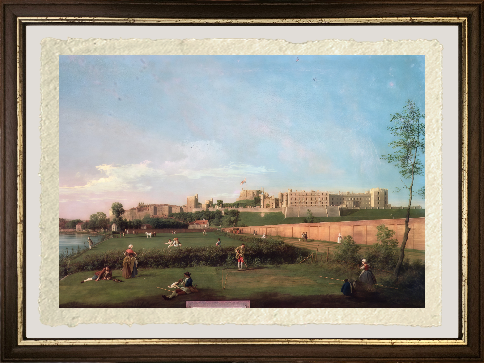 Dettaglio di Castello di Windsor di Giovanni Antonio Canal detto Canaletto su carta Amalfi