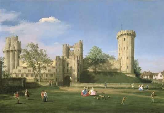 Castello di Warwick, fronte est dal cortile, 1752 - Giovanni Antonio Canal detto Canaletto