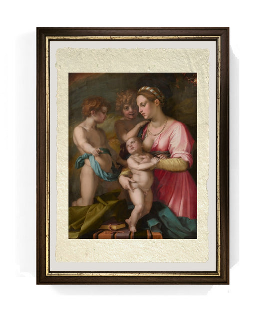 Carità - Andrea del Sarto su pregiata carta Amalfi