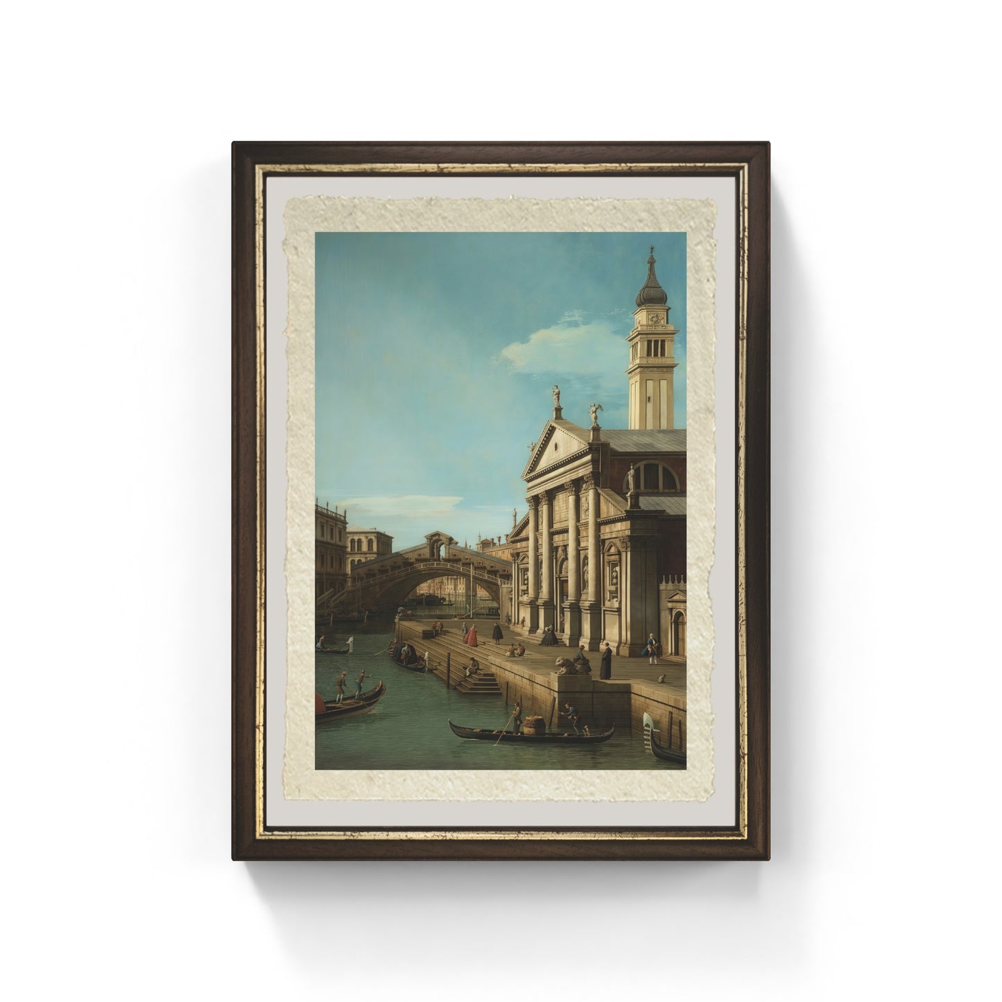 La Chiesa di S. Giorgio Maggiore di Giovanni Antonio Canal detto Canaletto su carta Amalfi