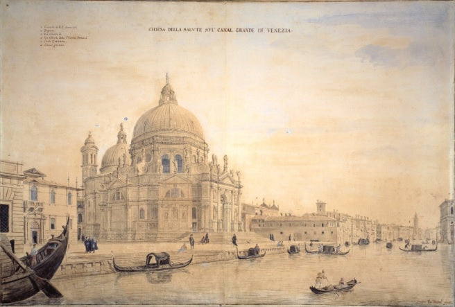 Church of the Santa Maria della Salute, Grand Canal, Venice - Gaspare Vanvitelli - Gaspar van Wittel