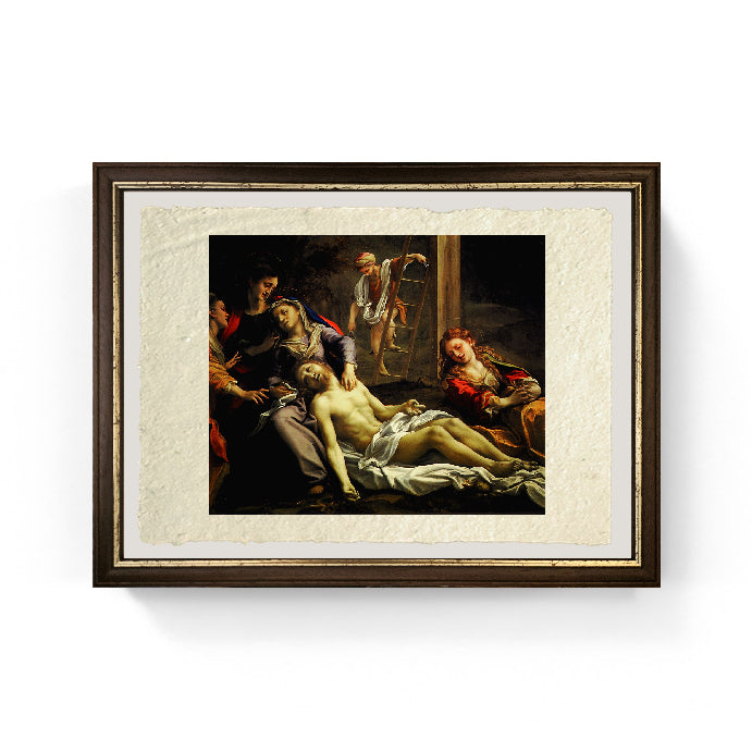 Compianto sul Cristo morto - Correggio - Antonio Allegri su pregiata carta Amalfi