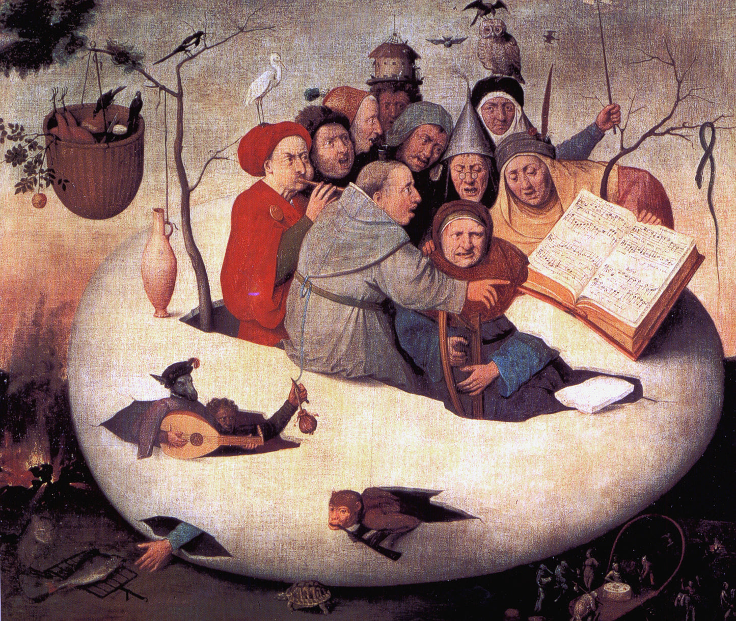 Il concerto nell'uovo di Hieronymus Bosch su pregiata carta Amalfi