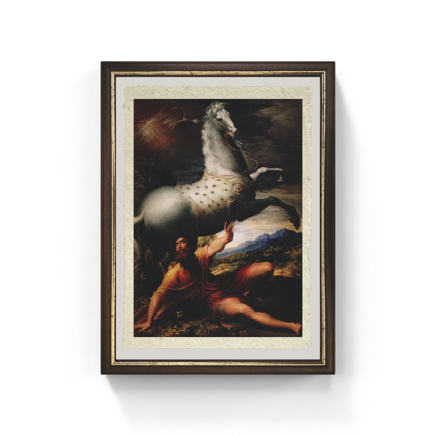 Conversione di San Paolo di Parmigianino su carta Amalfi