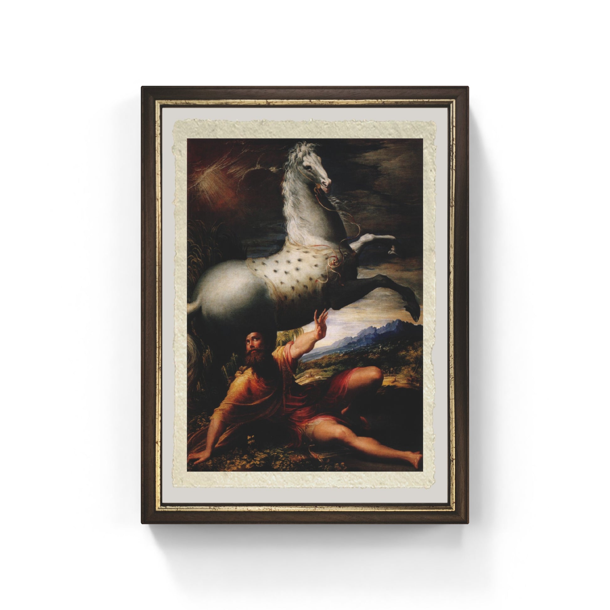 Conversione di San Paolo di Parmigianino su carta Amalfi