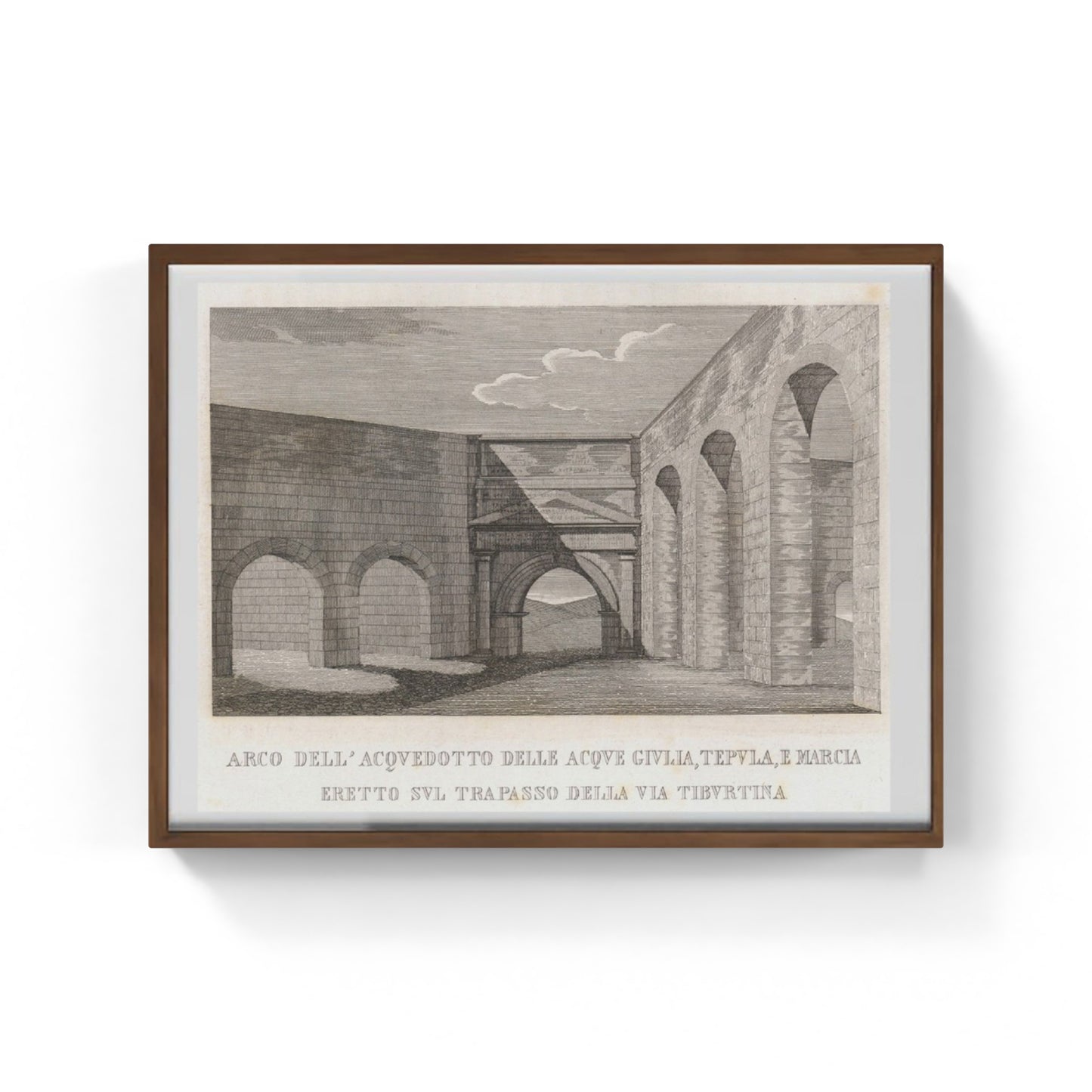 Arches of the Acque Giulia, Tepula, and Marcia Aqueduct (1841) 