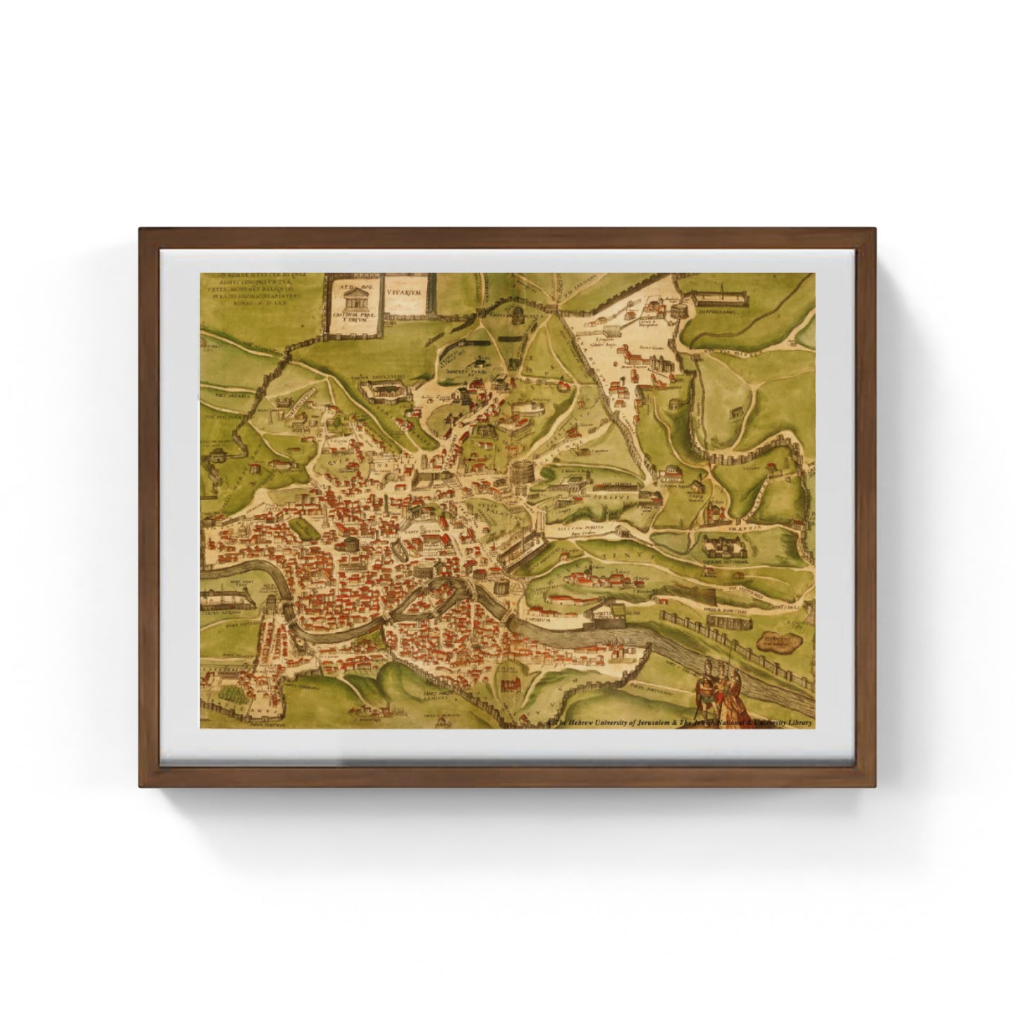 Mappa storica della Roma del I sec d.C, realizzata nel 1570