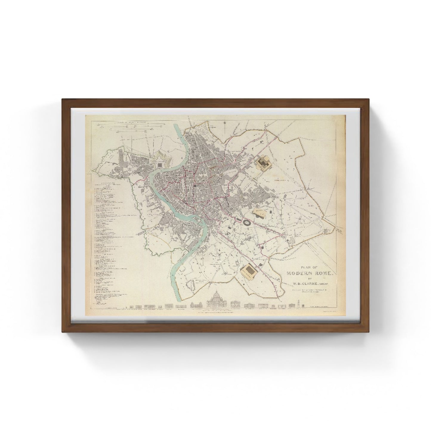 Mappa di Roma Moderna (1830)