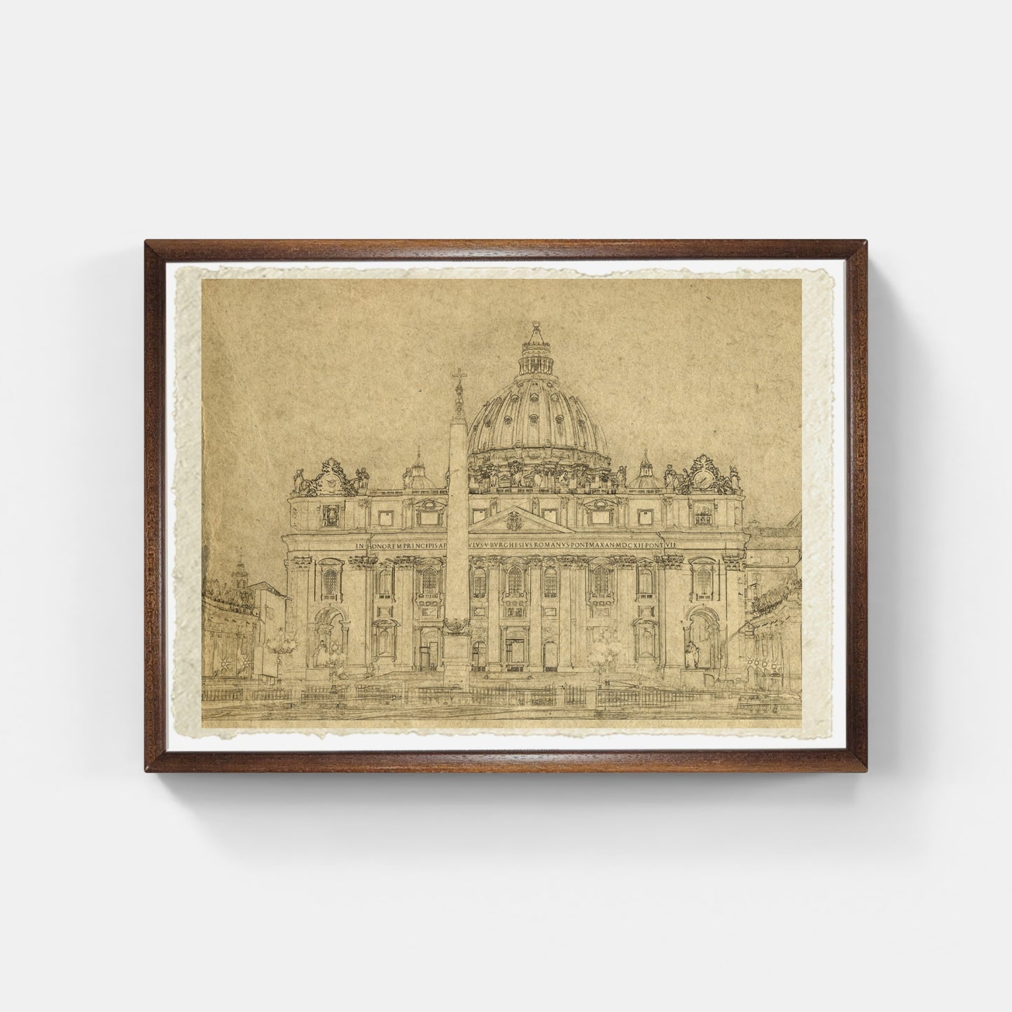 Disegno frontale di San Pietro