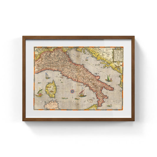 Mappa del territorio italiano di Gerard de Jode