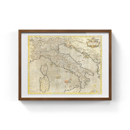 Mappa dell'Italia di Gerard Mercator