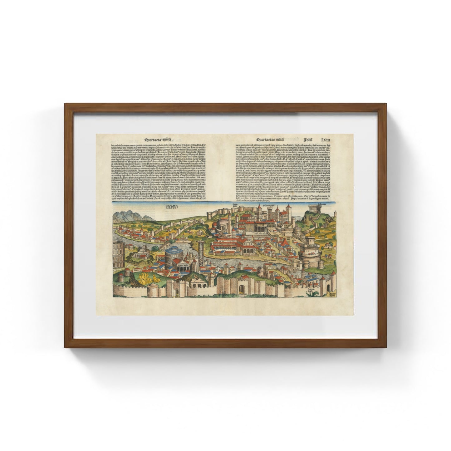 Mappa di Roma nel XV secolo di Hartmann Schedel