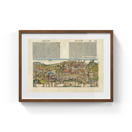 Mappa di Roma nel XV secolo di Hartmann Schedel