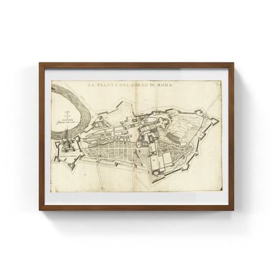 Mappa dell'antico rione Borgo Pio di Roma